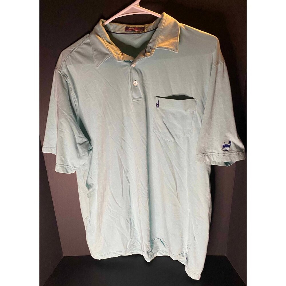 Vtg Johnnie-O Hangin' Out Polo Shirt Mens L Golf The Maidstone Club Logo